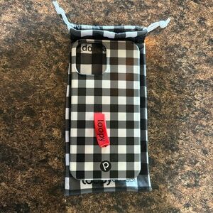 13 Apple Pro Max loopy case. Black/White Plaid. Used but very good condition